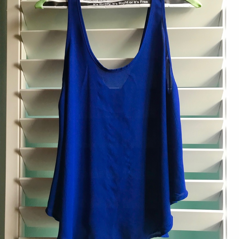 Rayon blue tank top